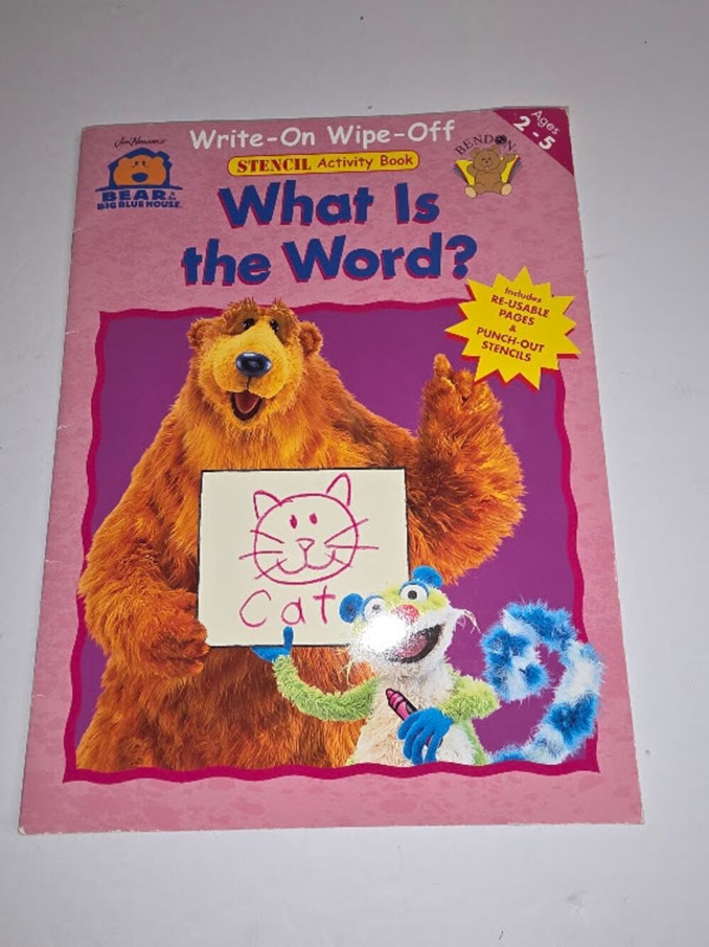 Bear in the Big Blue House Vintage Y2K What is the Word Activity Book Unused OOP